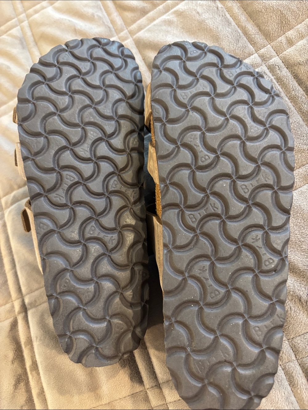 Birkenstock Triple-Strap Suede Sandals in Brown - Picture 3 of 4